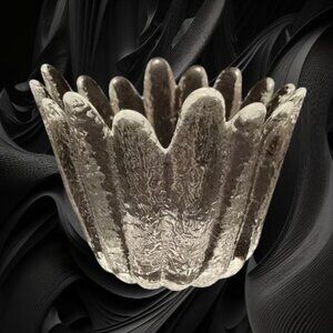 VTG 1960s Holmegaard Art Glass Petal Votive Holder Scandinavian Denmark Werner